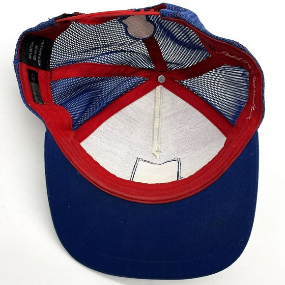 Vtg Pabst Blue Ribbon Beer O'Neill Blue Snap Back Mesh Truckers Baseball Hat Cap - Picture 6 of 8